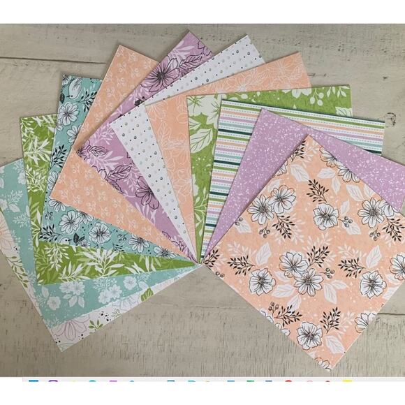 Stampin Up Friendly Hello Bundle Stamp Set & 12x12 Designer Series Paper DSP - Picture 7 of 10